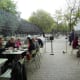 Outside terrace by the zoo.