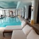The poolside setting in the Amstel.
