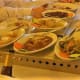 Hot dishes were kept warm.