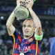 During his time with Barcelona, Andres Iniesta won 9 league titles and famously scored the winning goal for Spain in the 2010 World Cup.