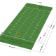A CFL football field.is 110 by 65 yards. Notice how the field goal is at the front of the end zone.