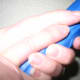 There should be enough room to insert the index finger on your other hand in between the fatty part of your thumb and your ring finger.