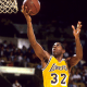 Magic Johnson jumped for a layup.