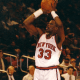 Patrick Ewing shooting a free-throw.