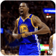 Kevin Durant celebrates after making a basket.