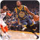 Kevin Durant drives while being chased by Paul George of the Oklahoma City Thunder.