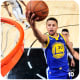 Stephen Curry making a lay-up.