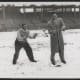 Roy Campanella and Furillo mugging for the cameras in the off-season. Campy and Carl were best friends off the field as well.