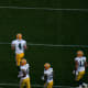 Brett Favre taking the field during a pre-season game against the Steelers in his final season as a Packer.