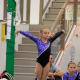 Preparing for final tumbling run in Level 5 gymnastics floor routine