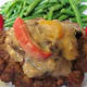 Marsala sauce served over an Angus burger