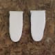 Cut two half oval shapes from your white cardboard.