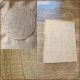 For your canvas, you can use monk's cloth. In my case, burlap is my material of choice.