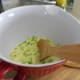 Beat the eggs. Add oil, water, lemon juice, and grated zucchini. Mix in the dry ingredients.