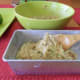 Pour the batter into a loaf pan and bake for 1 hr. 40 mins. at 375 degrees F.