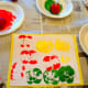 My son's finished apple stamp masterpiece.