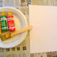 The supplies to make a handprint apple tree.