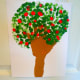 Our finished handprint apple tree.