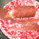 Roll up steak and slice it into long strips.