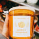 This is a honey-pumpkin scented candle.