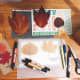 Making bookmarks out of leaves is a fun autumn craft.