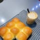 Enjoy the chocolate-filled buns with your favorite drink!