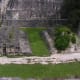 Ballcourt at Tikal, Guatemala. Mayan football in Mexico required passing a ball through this hole high on the court wall.