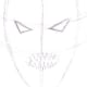 The initial demon head drawing, start off with a rough idea in mind.