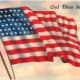 Free vintage post cards for Memorial Day: Waving American flag