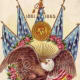 Free vintage post cards for Memorial Day: American flags and American eagle