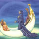The Goddess in Her Moon boat