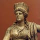 The Goddess Hera crowned and enthroned...