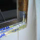 WINDOW TAPE ALONG THE SILL AND SIDES