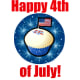 4th of July clip art: patriotic cupcake
