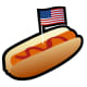 Fourth of July clip art: hot dog
