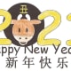 Sample card for Year of the Ox—Chinese New Year