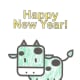 Sample card for Year of the Ox—Chinese New Year