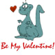 Sample downloadable cartoon kids Valentine's Day card