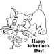 Sample coloring kids Valentine's Day card