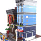 LEGO Creator Detective's Office Modular Building | You've got a lot of plane bricks and brick structured ones, which creates a great effect.