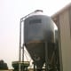 On these small bins with hoppers, modified extension ladders were installed.