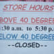 A candy shop in Manitou Springs clearly needs better heating...