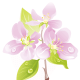 Pretty flowers and leaves free flower clipart