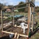 The wooden frame