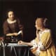 Lady with Her Maidservant Holding a Letter
