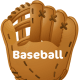 Baseball clip art: baseball glove with "Baseball" text