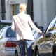 Charlize Theron seen getting in her car in a stylish jeans and jacket look