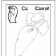 Sign Language Alphabet Free Coloring Pages - Apple to Ice - Letter C