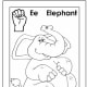 Sign Language Alphabet Free Coloring Pages - Apple to Ice - Letter E