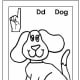 Sign Language Alphabet Free Coloring Pages - Apple to Ice - Letter D